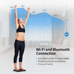 Arboleaf Wi-Fi and Bluetooth Smart Scale CS20M Black