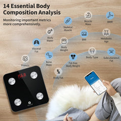 Arboleaf Wi-Fi and Bluetooth Smart Scale CS20M Black