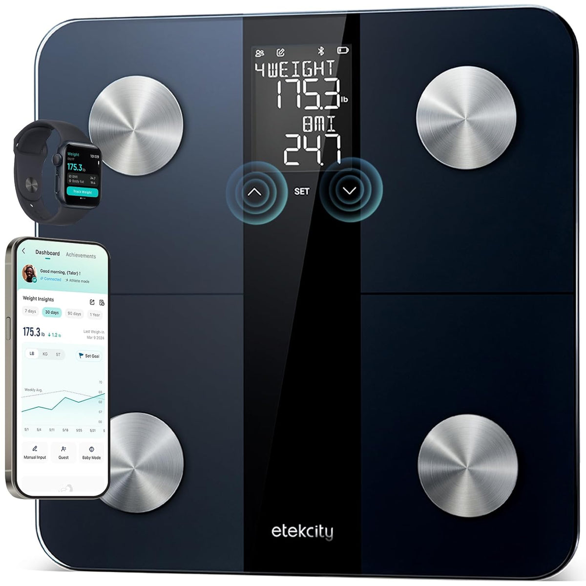 Etekcity Smart Scale EFS-C651-KUS Black