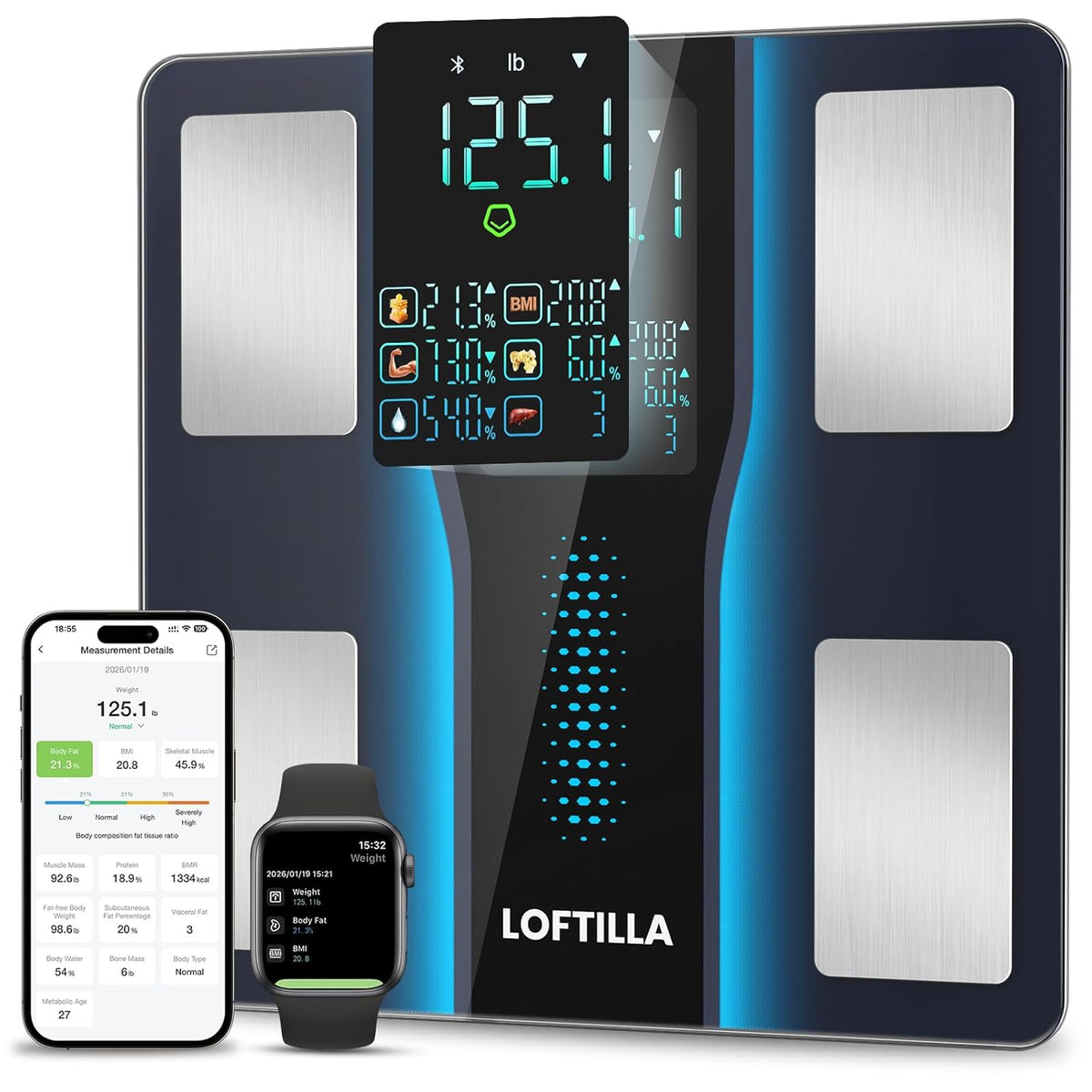 Loftilla Smart Scale CS20T Black